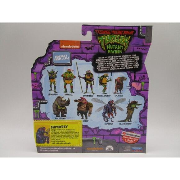 Playmates Teenage Mutant Ninja Turtles Mutant Mayhem Superfly Action Figure TMNT - Picture 3 of 3